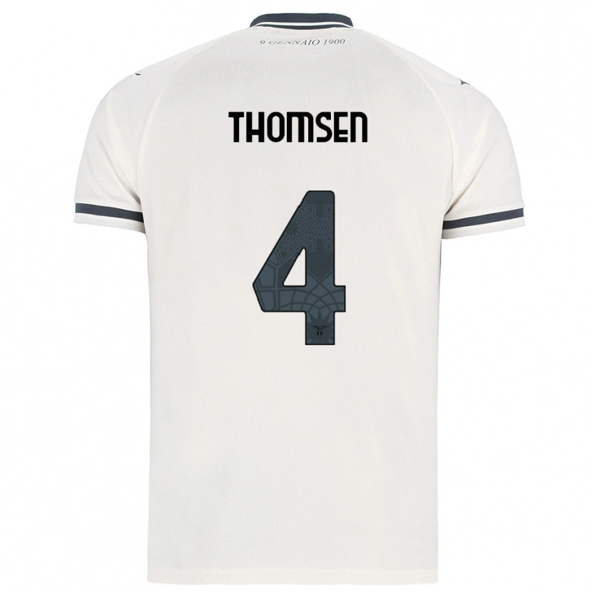 Danxen Women Maria Møller Thomsen #4 White Navy Away Jersey 2025/26 T-Shirt