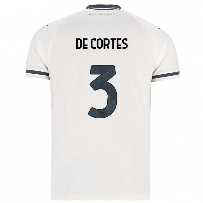 Danxen Women Alessandro De Cortes #3 White Navy Away Jersey 2025/26 T-Shirt