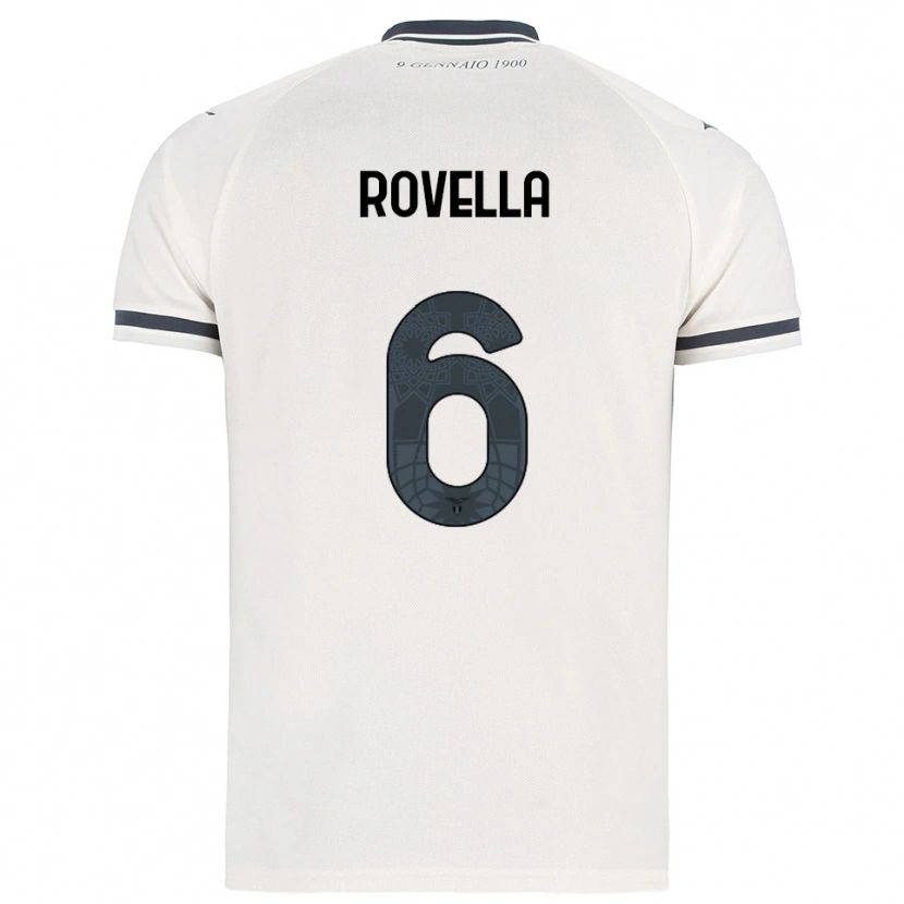 Danxen Women Nicolò Rovella #6 White Navy Away Jersey 2025/26 T-Shirt