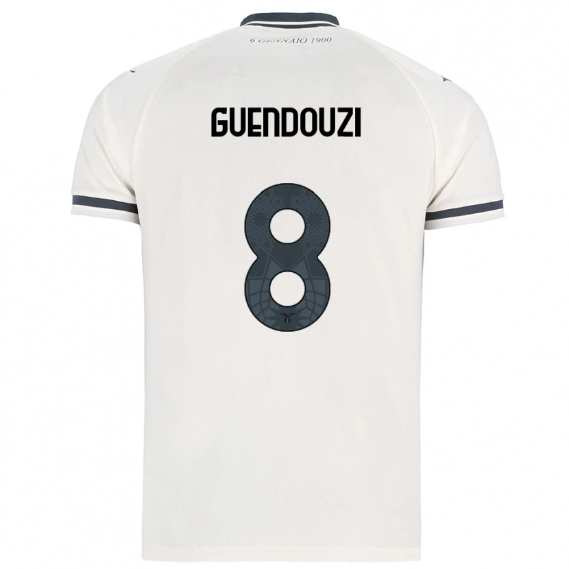 Danxen Women Mattéo Guendouzi #8 White Navy Away Jersey 2025/26 T-Shirt