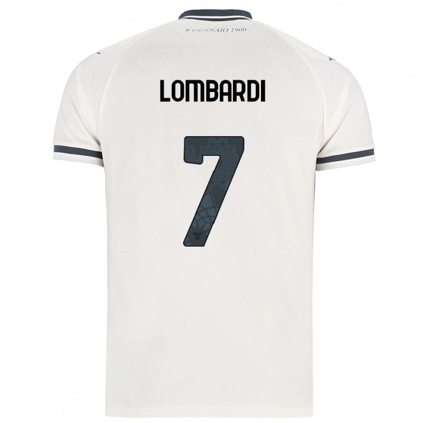 Danxen Women Pierlorenzo Lombardi #7 White Navy Away Jersey 2025/26 T-Shirt