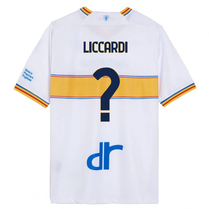 Danxen Women Thomas Liccardi #0 White Yellow Away Jersey 2025/26 T-Shirt