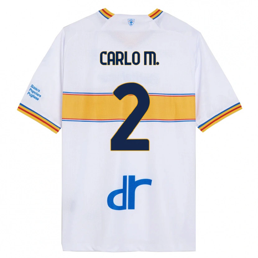 Danxen Women Carlo Mariano #2 White Yellow Away Jersey 2025/26 T-Shirt
