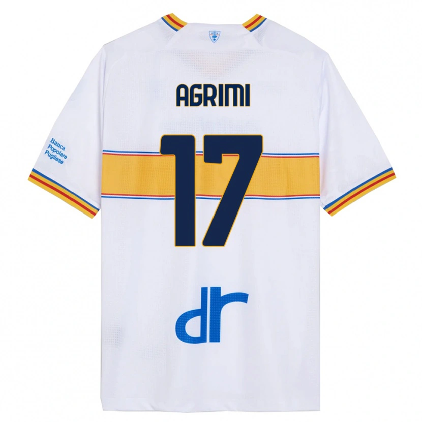 Danxen Women Matteo Agrimi #17 White Yellow Away Jersey 2025/26 T-Shirt