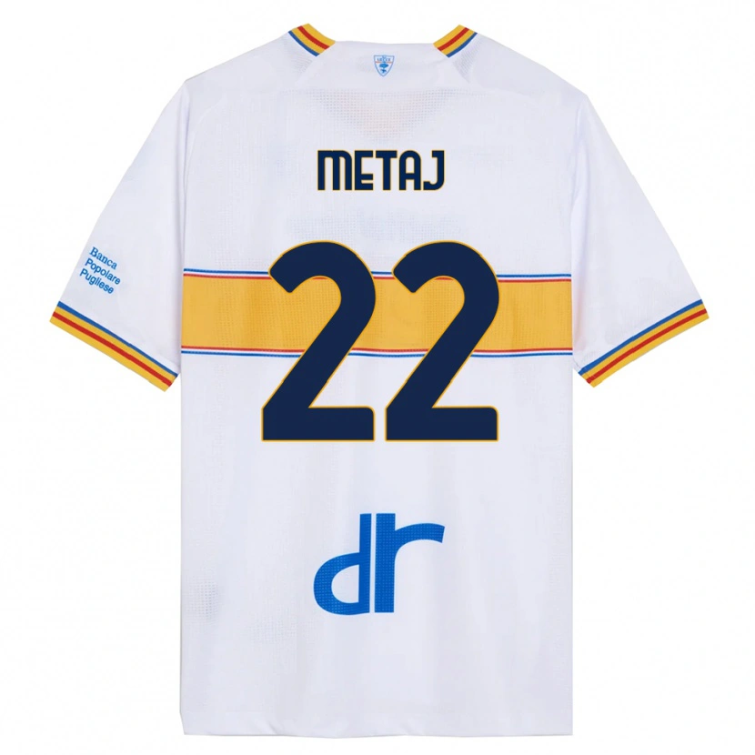 Danxen Women Dejvi Metaj #22 White Yellow Away Jersey 2025/26 T-Shirt
