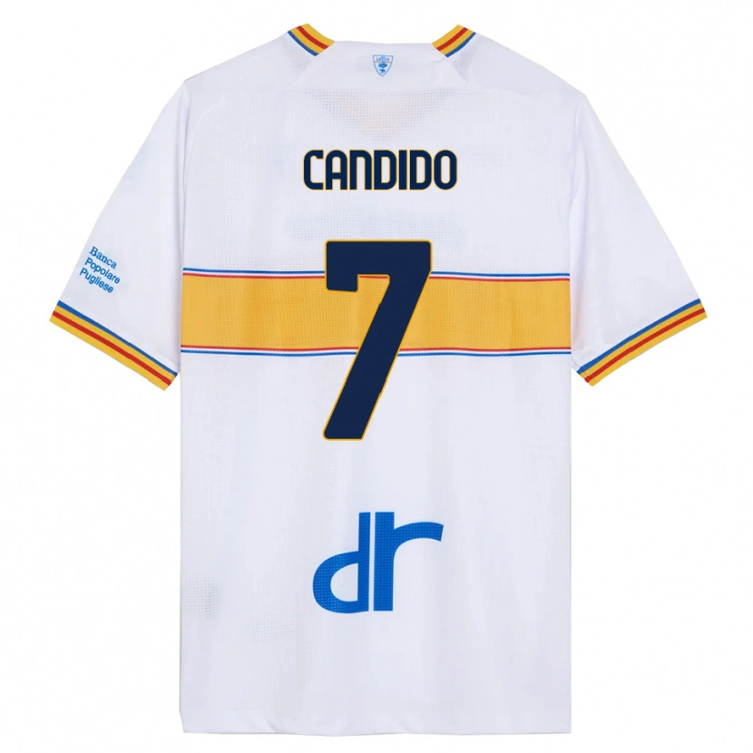 Danxen Women Filippo Candido #7 White Yellow Away Jersey 2025/26 T-Shirt