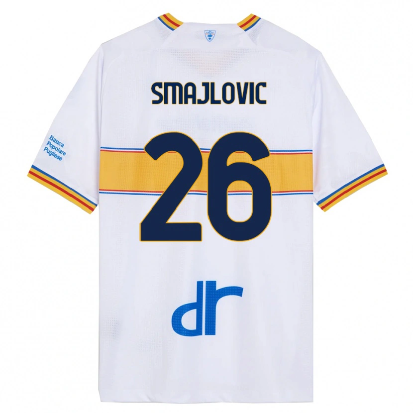 Danxen Women Zinedin Smajlovic #26 White Yellow Away Jersey 2025/26 T-Shirt