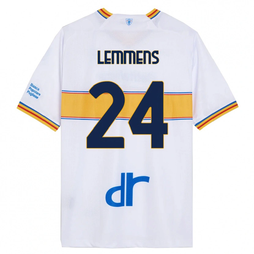 Danxen Women Mats Lemmens #24 White Yellow Away Jersey 2025/26 T-Shirt