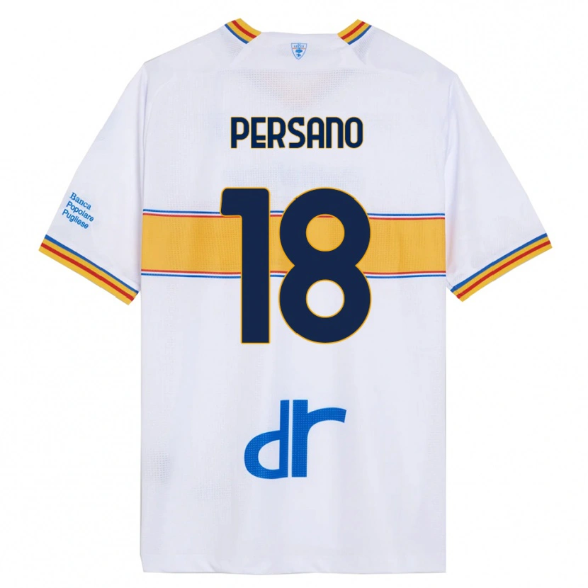 Danxen Women Emanuele Persano #18 White Yellow Away Jersey 2025/26 T-Shirt