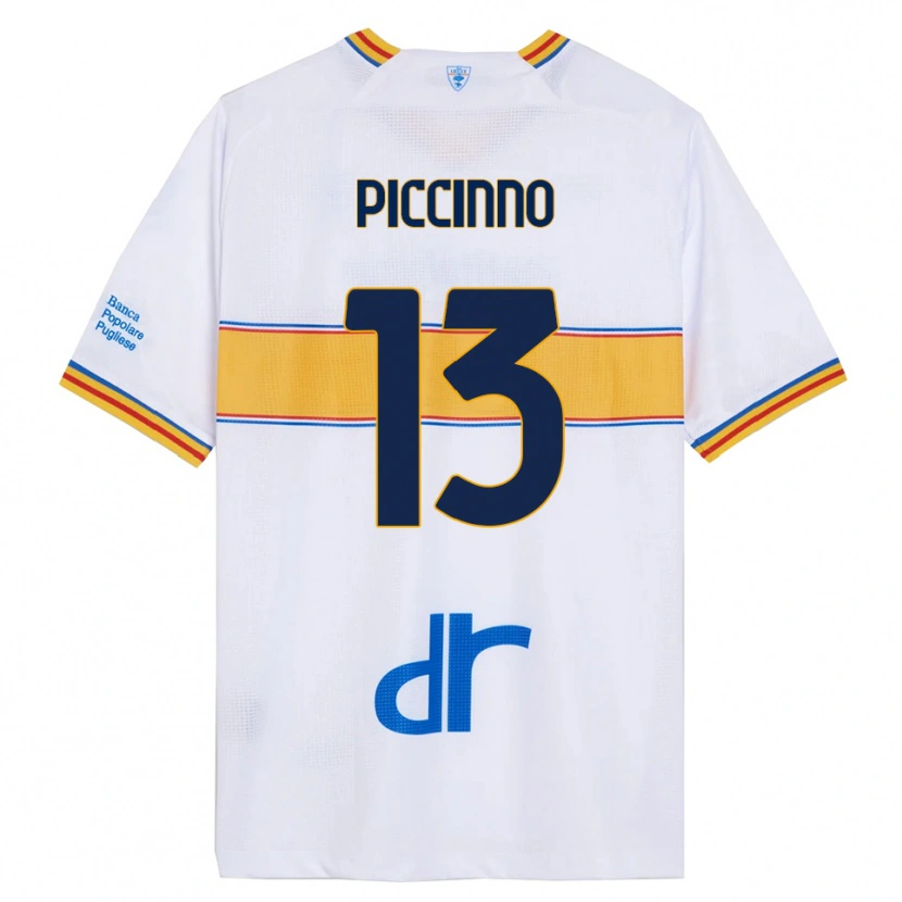 Danxen Women Daniele Piccinno #13 White Yellow Away Jersey 2025/26 T-Shirt