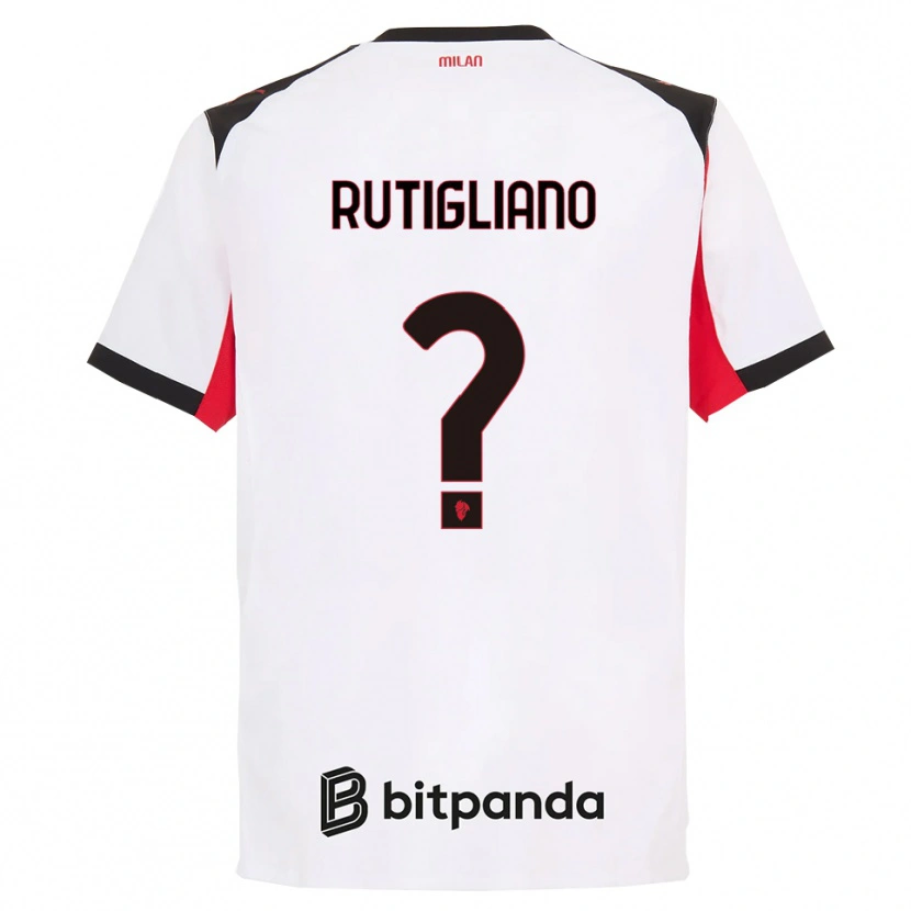 Danxen Women Samuele Rutigliano #0 White Black Away Jersey 2025/26 T-Shirt