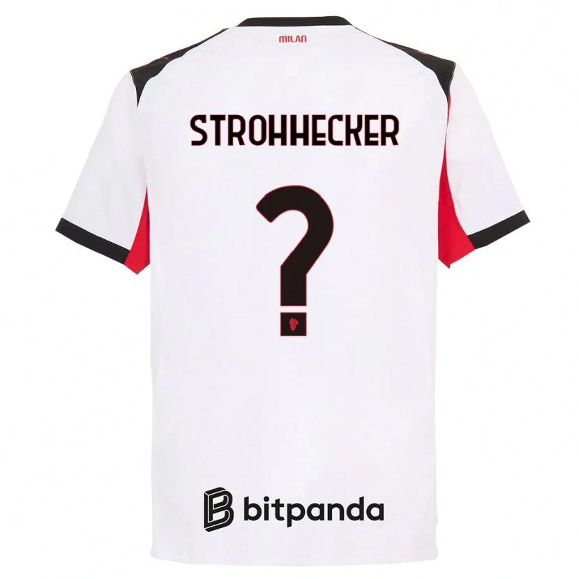Danxen Women Riccardo Strohhecker #0 White Black Away Jersey 2025/26 T-Shirt