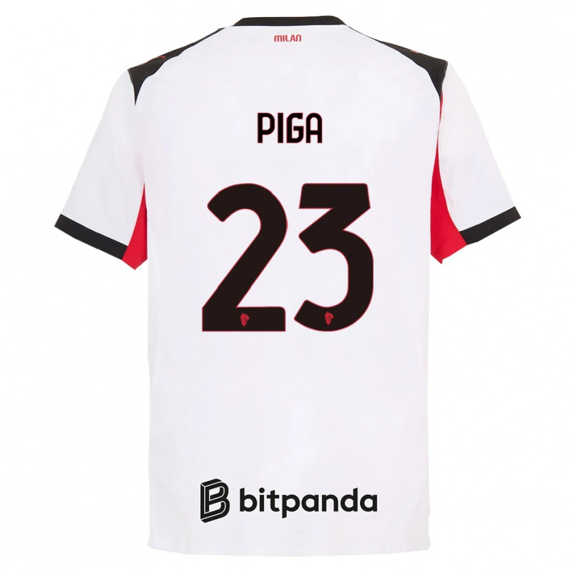 Danxen Women Julie Piga #23 White Black Away Jersey 2025/26 T-Shirt