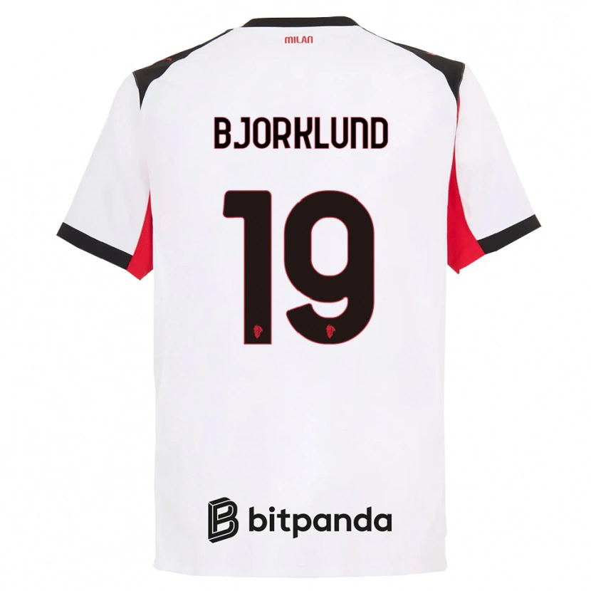 Danxen Women Lukas Bjorklund #19 White Black Away Jersey 2025/26 T-Shirt