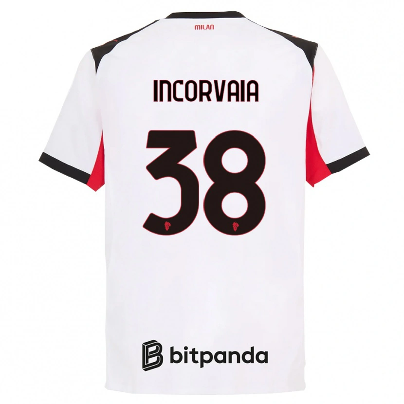 Danxen Women Giovanni Incorvaia #38 White Black Away Jersey 2025/26 T-Shirt