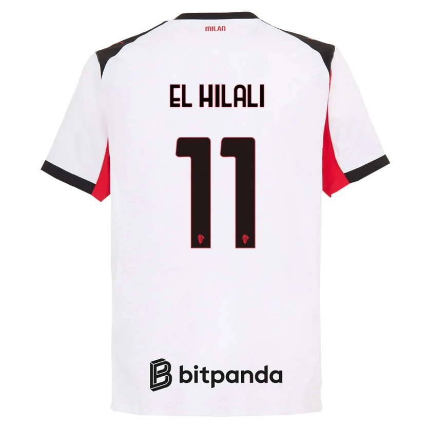 Danxen Women Youns El Hilali #11 White Black Away Jersey 2025/26 T-Shirt