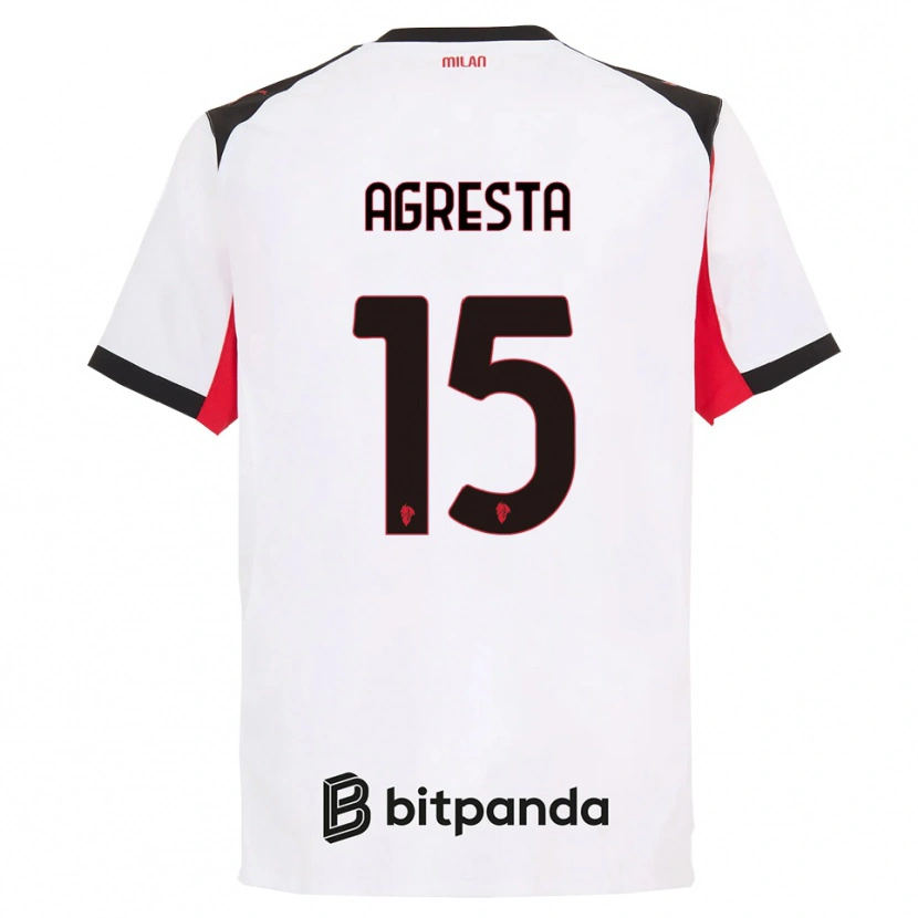 Danxen Women Stefano Agresta #15 White Black Away Jersey 2025/26 T-Shirt