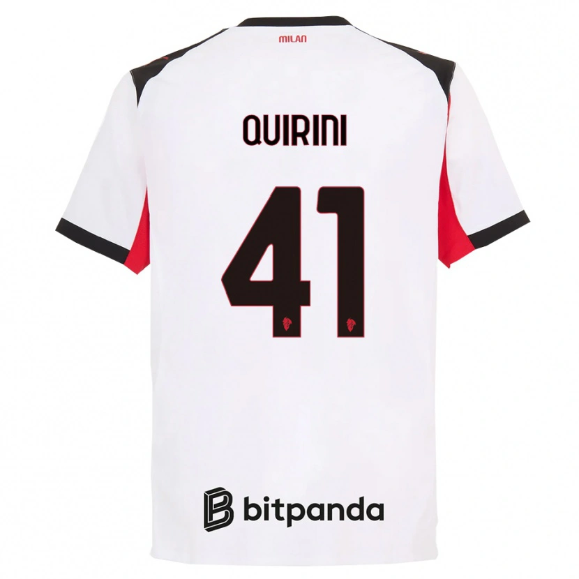 Danxen Women Ettore Quirini #41 White Black Away Jersey 2025/26 T-Shirt