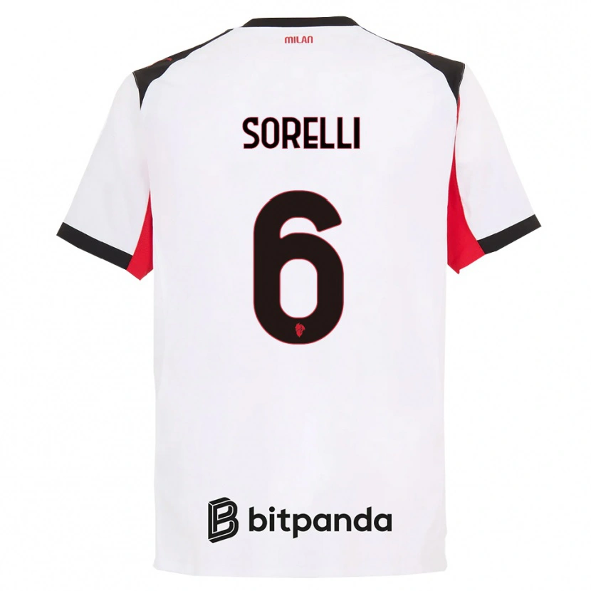 Danxen Women Nadine Sorelli #6 White Black Away Jersey 2025/26 T-Shirt