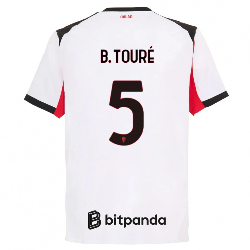 Danxen Women Fode Ballo-Toure #5 White Black Away Jersey 2025/26 T-Shirt