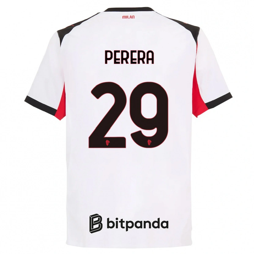 Danxen Women Nirash Perera #29 White Black Away Jersey 2025/26 T-Shirt