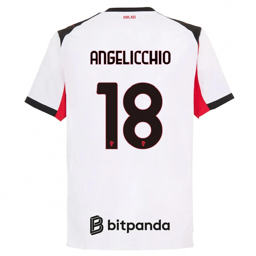 Danxen Women Mattia Angelicchio #18 White Black Away Jersey 2025/26 T-Shirt