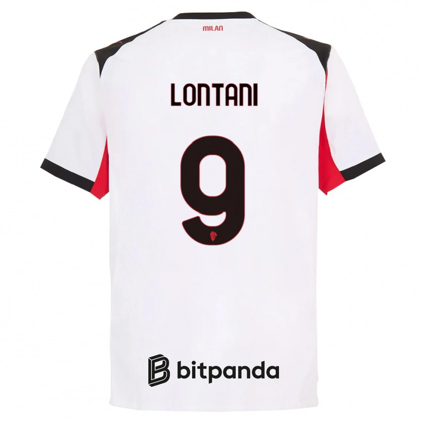 Danxen Women Simone Lontani #9 White Black Away Jersey 2025/26 T-Shirt