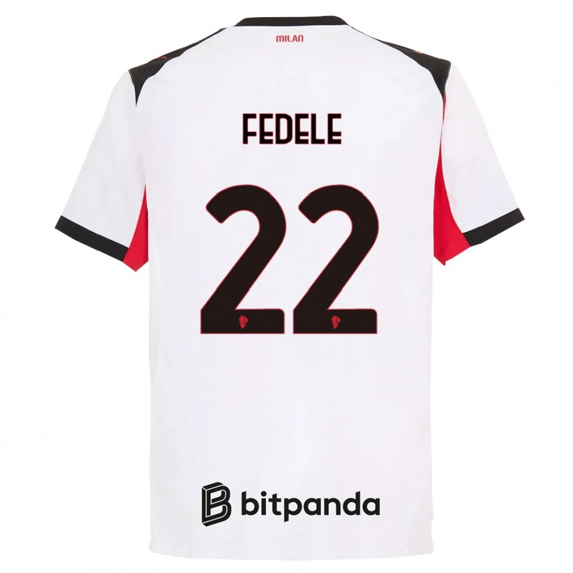 Danxen Women Noemi Fedele #22 White Black Away Jersey 2025/26 T-Shirt
