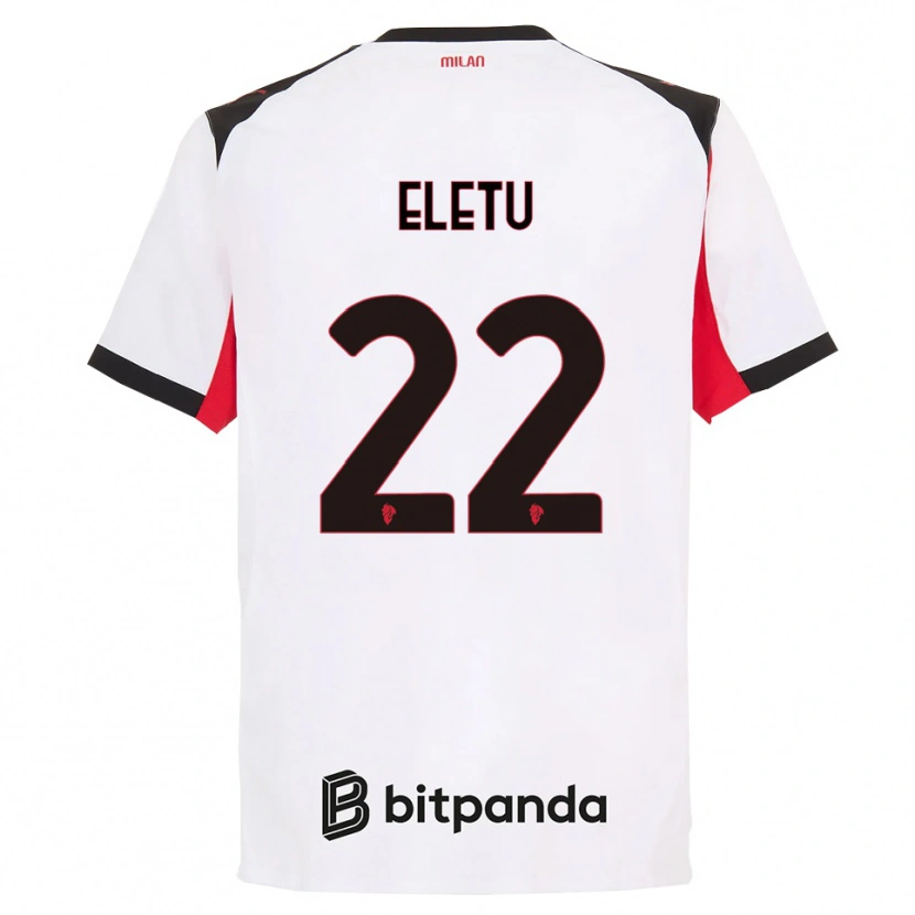 Danxen Women Victor Eletu #22 White Black Away Jersey 2025/26 T-Shirt