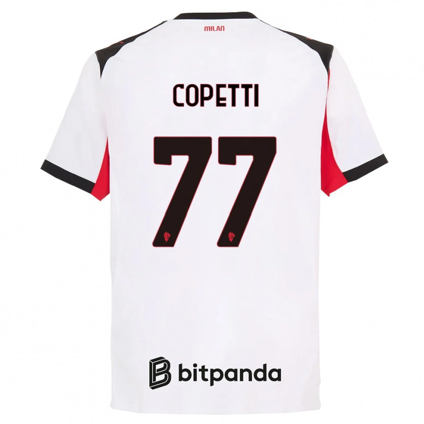 Danxen Women Matilde Copetti #77 White Black Away Jersey 2025/26 T-Shirt