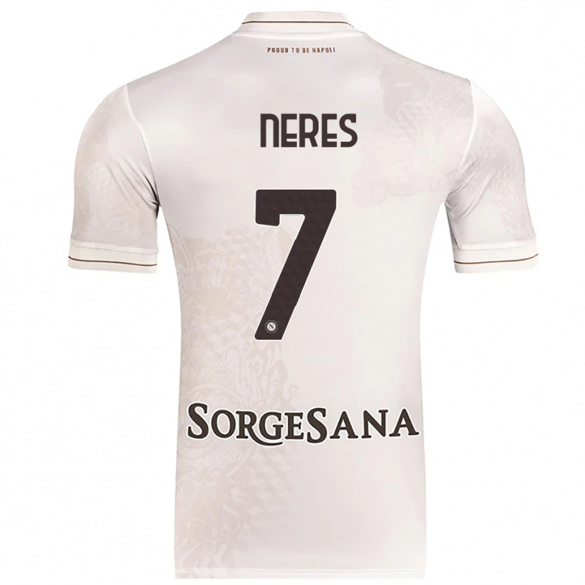 Danxen Women David Neres #7 Champagne Brown Away Jersey 2025/26 T-Shirt