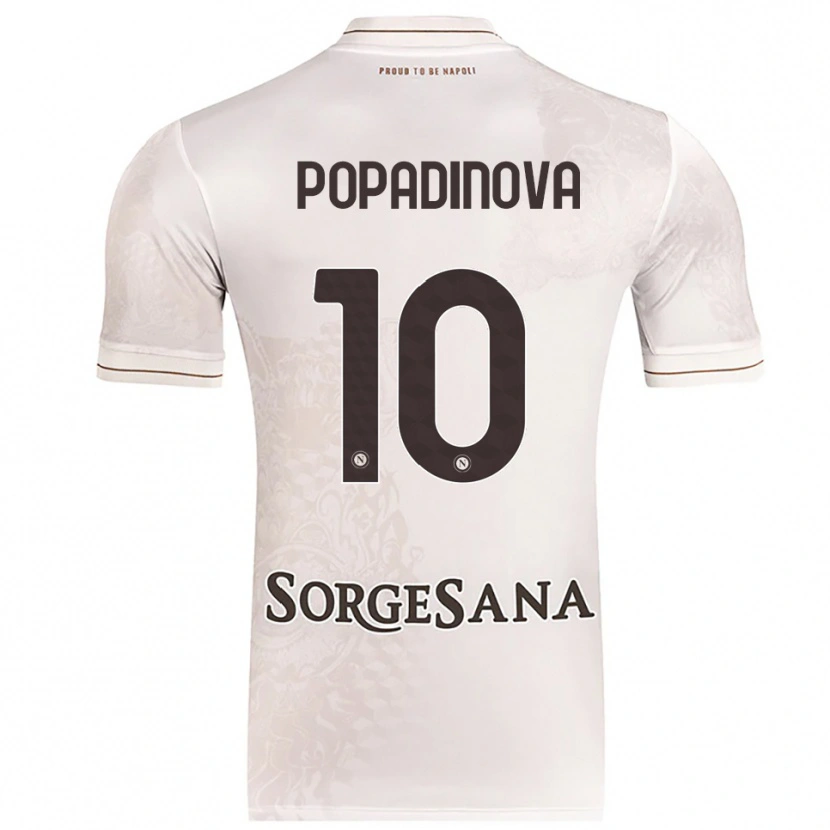 Danxen Women Evdokiya Popadinova #10 Champagne Brown Away Jersey 2025/26 T-Shirt