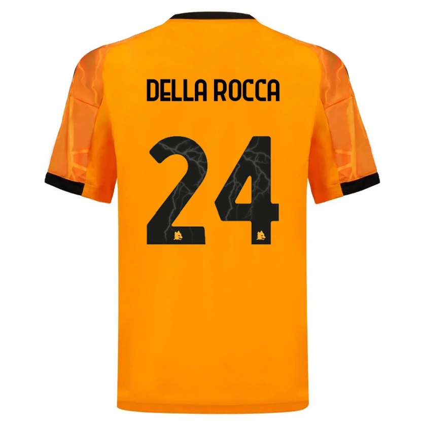 Danxen Women Mattia Della Rocca #24 Orange Black Away Jersey 2025/26 T-Shirt