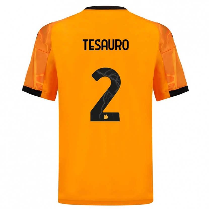 Danxen Women Emanuele Tesauro #2 Orange Black Away Jersey 2025/26 T-Shirt
