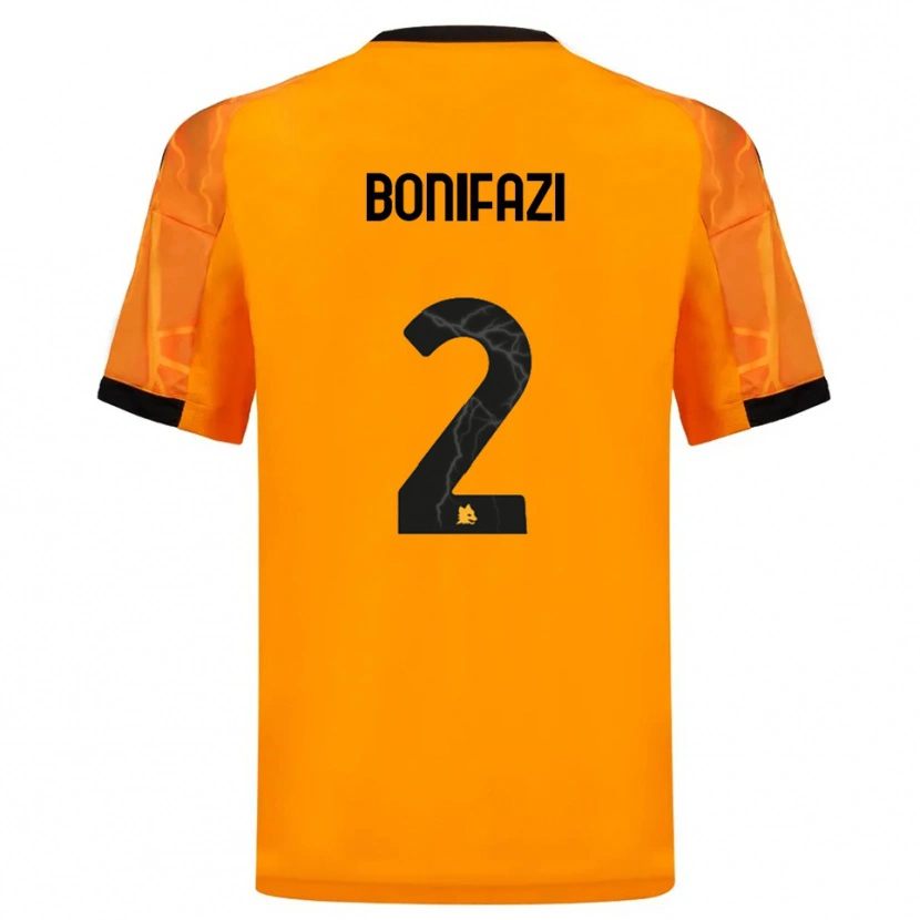 Danxen Women Giampaolo Bonifazi #2 Orange Black Away Jersey 2025/26 T-Shirt