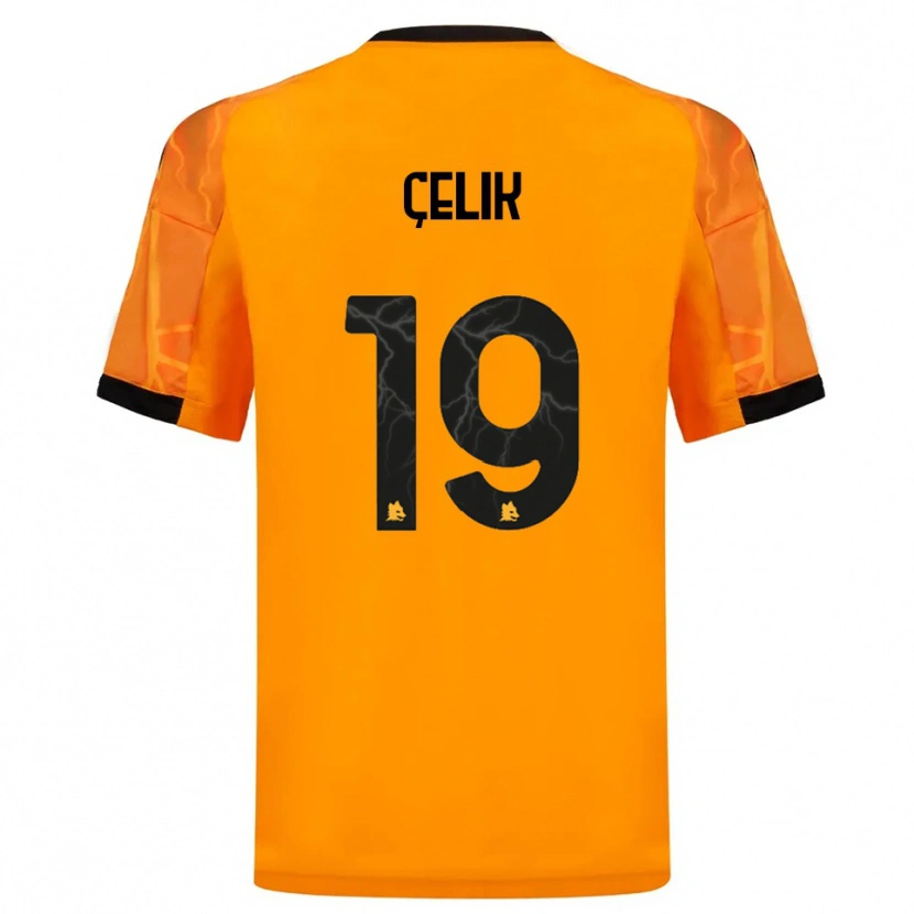 Danxen Women Zeki Çelik #19 Orange Black Away Jersey 2025/26 T-Shirt