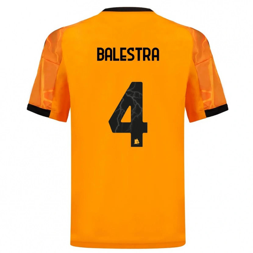 Danxen Women Christian Balestra #4 Orange Black Away Jersey 2025/26 T-Shirt