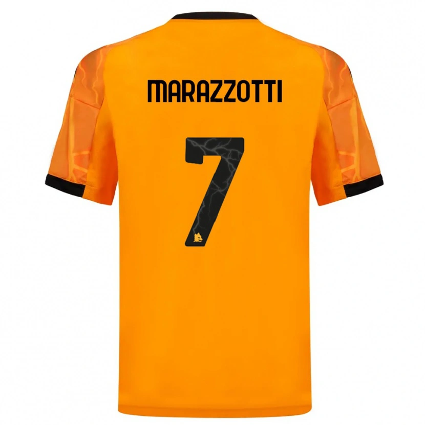 Danxen Women Fabrizio Marazzotti #7 Orange Black Away Jersey 2025/26 T-Shirt