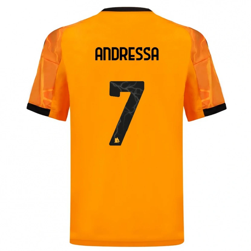 Danxen Women Andressa #7 Orange Black Away Jersey 2025/26 T-Shirt