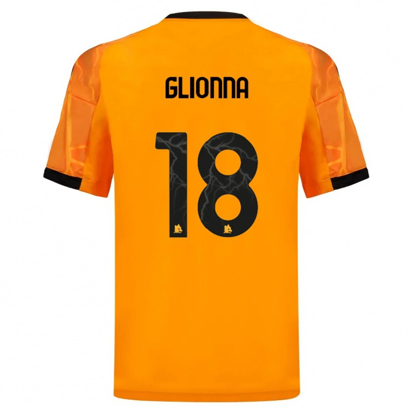 Danxen Women Benedetta Glionna #18 Orange Black Away Jersey 2025/26 T-Shirt