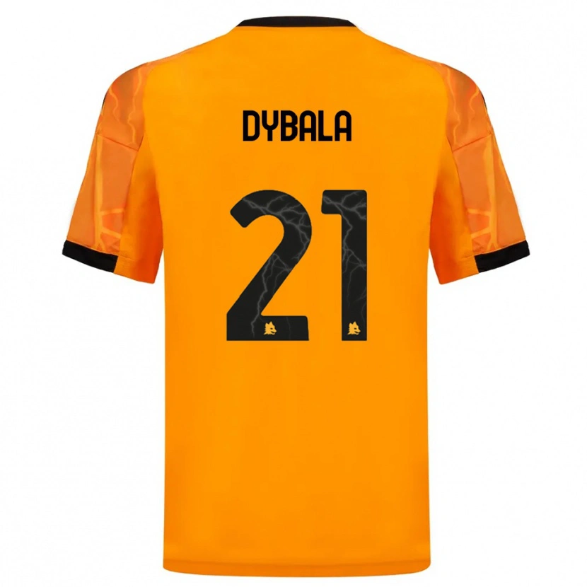 Danxen Women Paulo Dybala #21 Orange Black Away Jersey 2025/26 T-Shirt
