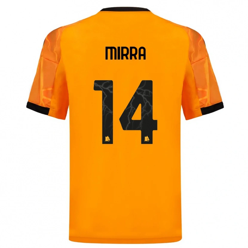 Danxen Women Jacopo Mirra #14 Orange Black Away Jersey 2025/26 T-Shirt