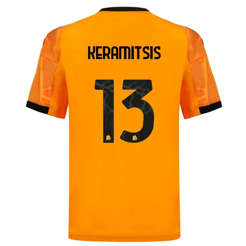 Danxen Women Dimitrios Keramitsis #13 Orange Black Away Jersey 2025/26 T-Shirt
