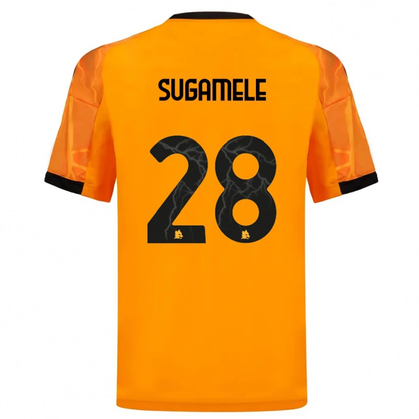 Danxen Women Alessandro Sugamele #28 Orange Black Away Jersey 2025/26 T-Shirt