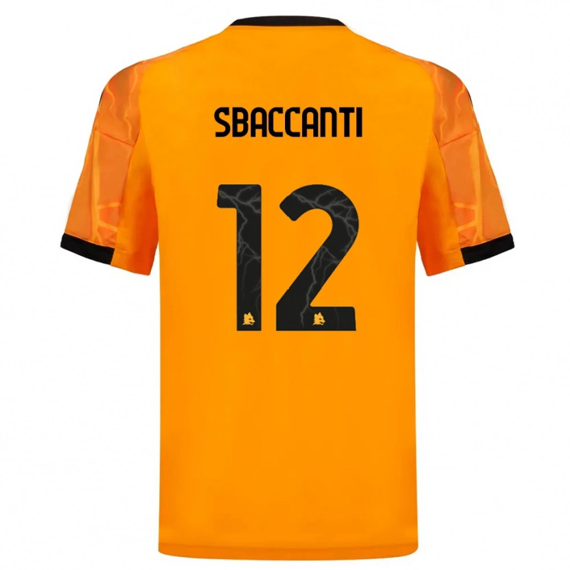 Danxen Women Christian Sbaccanti #12 Orange Black Away Jersey 2025/26 T-Shirt
