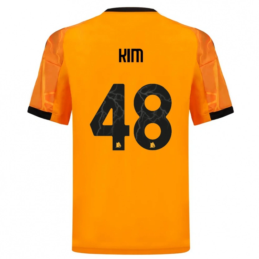 Danxen Women Shin-Ji Kim #48 Orange Black Away Jersey 2025/26 T-Shirt