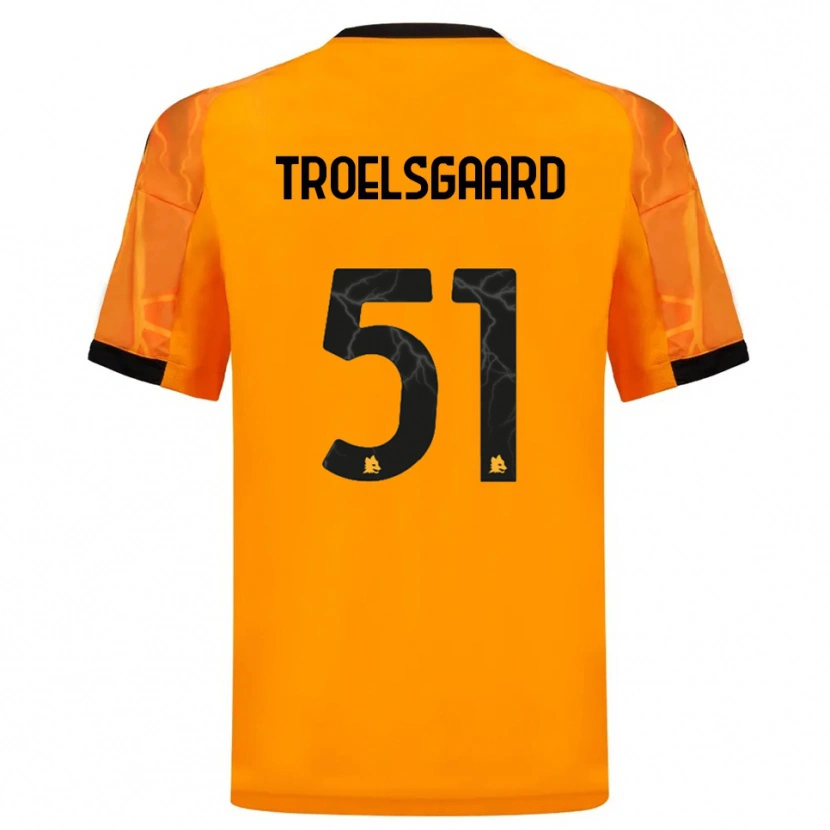 Danxen Women Sanne Troelsgaard Nielsen #51 Orange Black Away Jersey 2025/26 T-Shirt