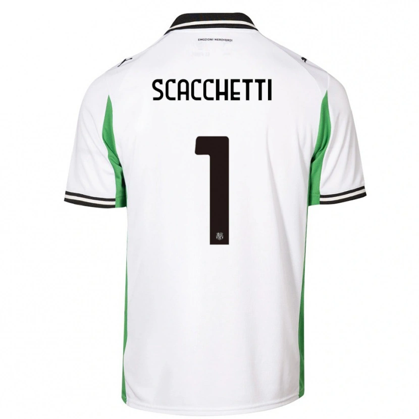 Danxen Women Alessandro Scacchetti #1 White Green Black Away Jersey 2025/26 T-Shirt