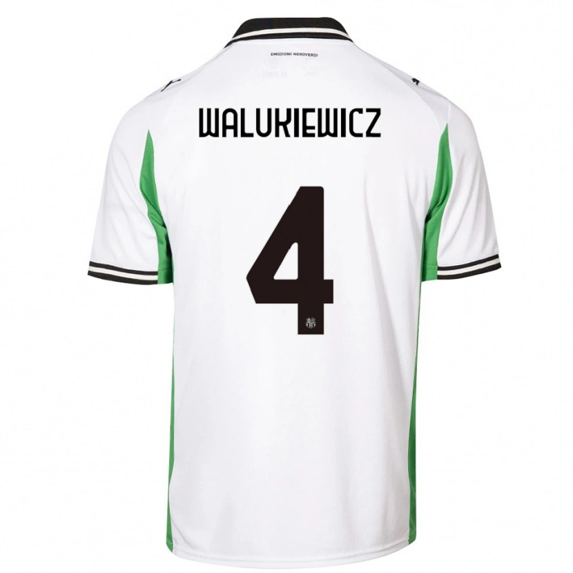 Danxen Women Sebastian Walukiewicz #4 White Green Black Away Jersey 2025/26 T-Shirt