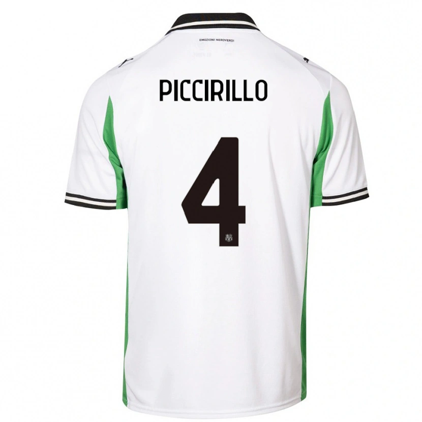 Danxen Women Michele Piccirillo #4 White Green Black Away Jersey 2025/26 T-Shirt